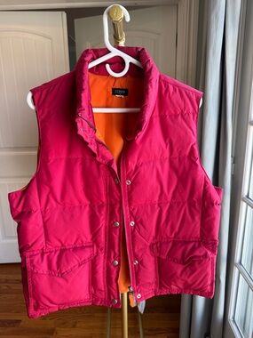 J. Crew Women's Red Puffer Vest